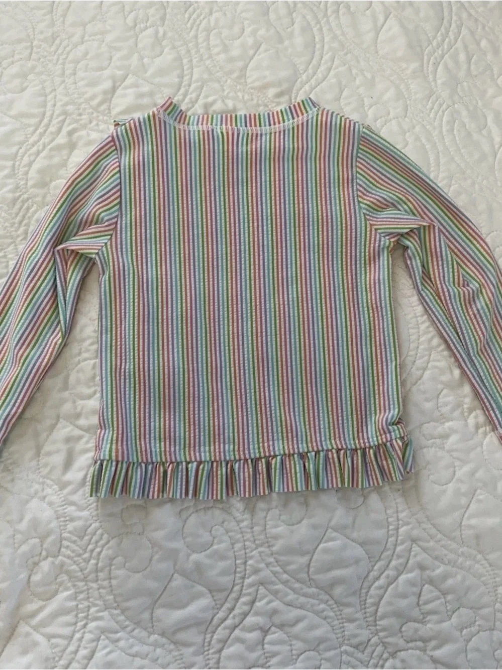 RuffleButts Rashguard Swimsuit with Hat Size 2T